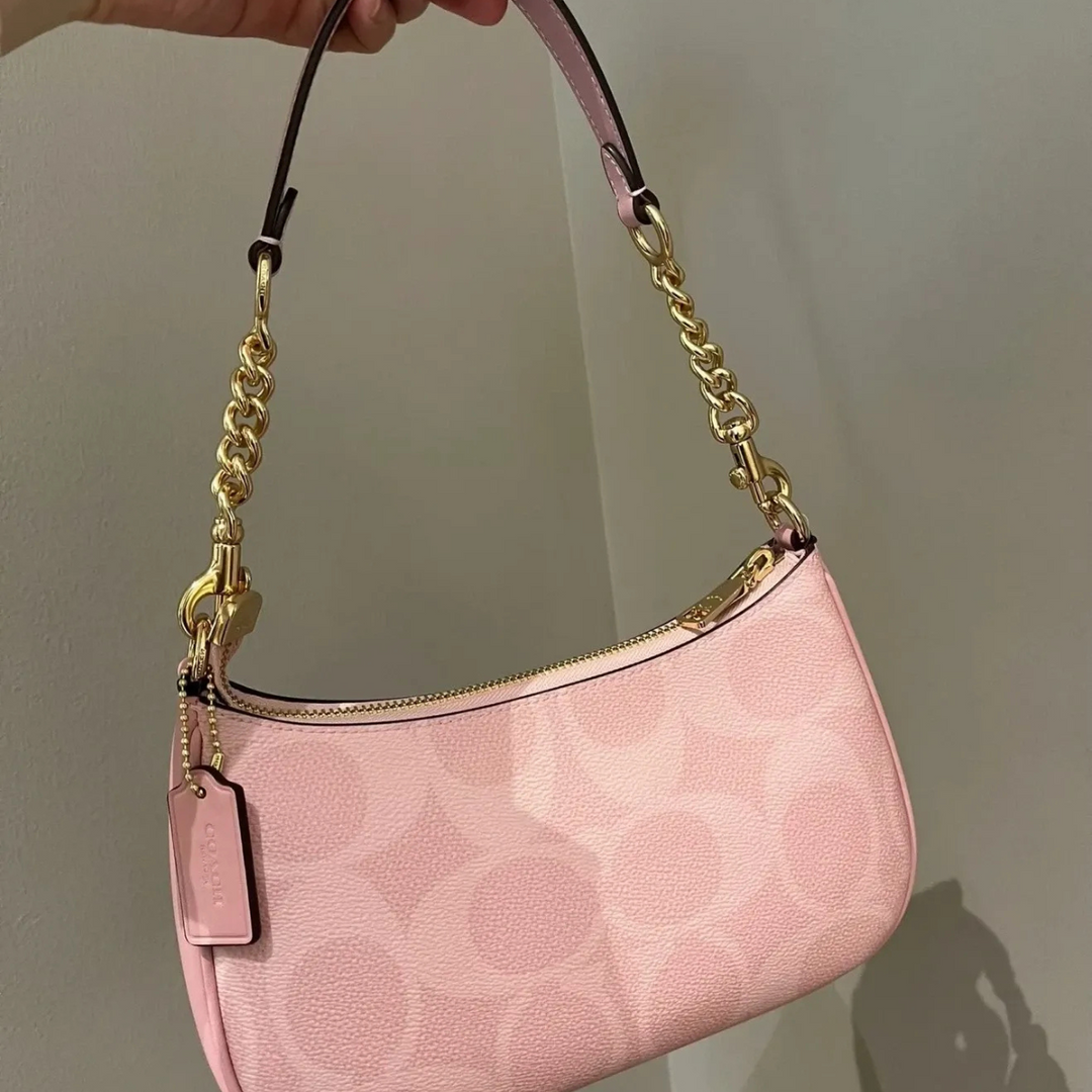 Coach Teri - Bolso bandolera en lona rosa exclusiva