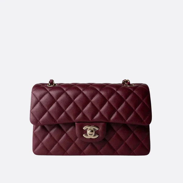 Chanel Bolso Mini de solapa única – Color vino