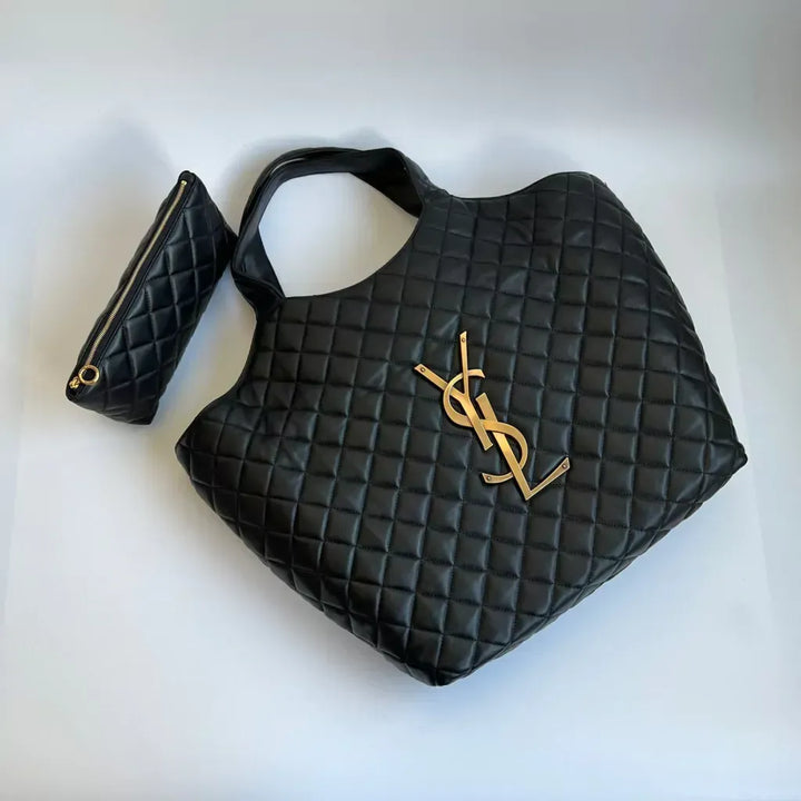 Saint Laurent – Bolso Icare de piel de cordero acolchada